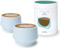 Porcelain Latte Coffee Cups Double Walled - Insulated 8.5oz Set