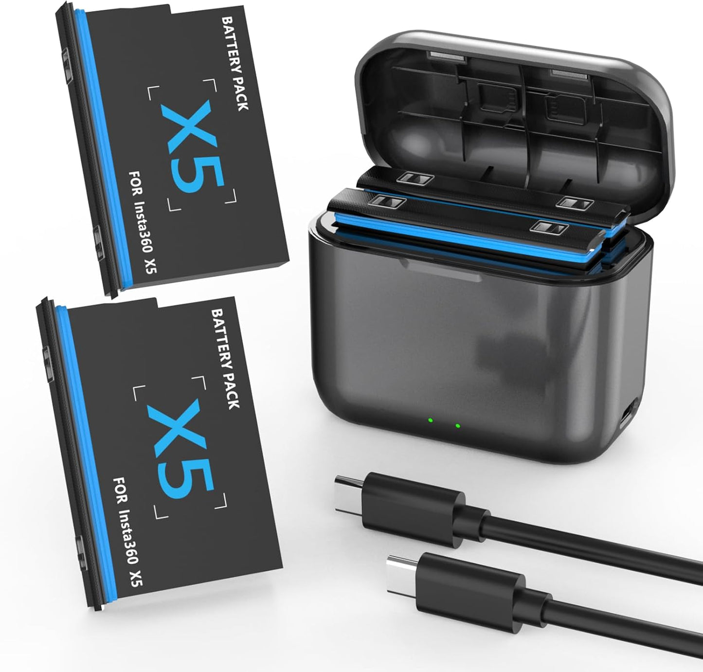 360 X5 Camera Battery Charger Set for Insta360 X5 Users