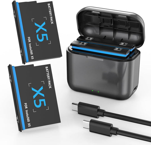 360 X5 Camera Battery Charger Set for Insta360 X5 Users