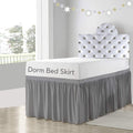 Dorm Room Bed Skirt Twin XL 30ft Drop - Long Microfiber Bed Skirt