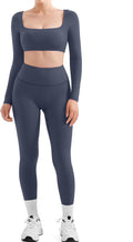SUUKSESS Women 2 Piece Workout Set - Tummy Control Leggings & Padded