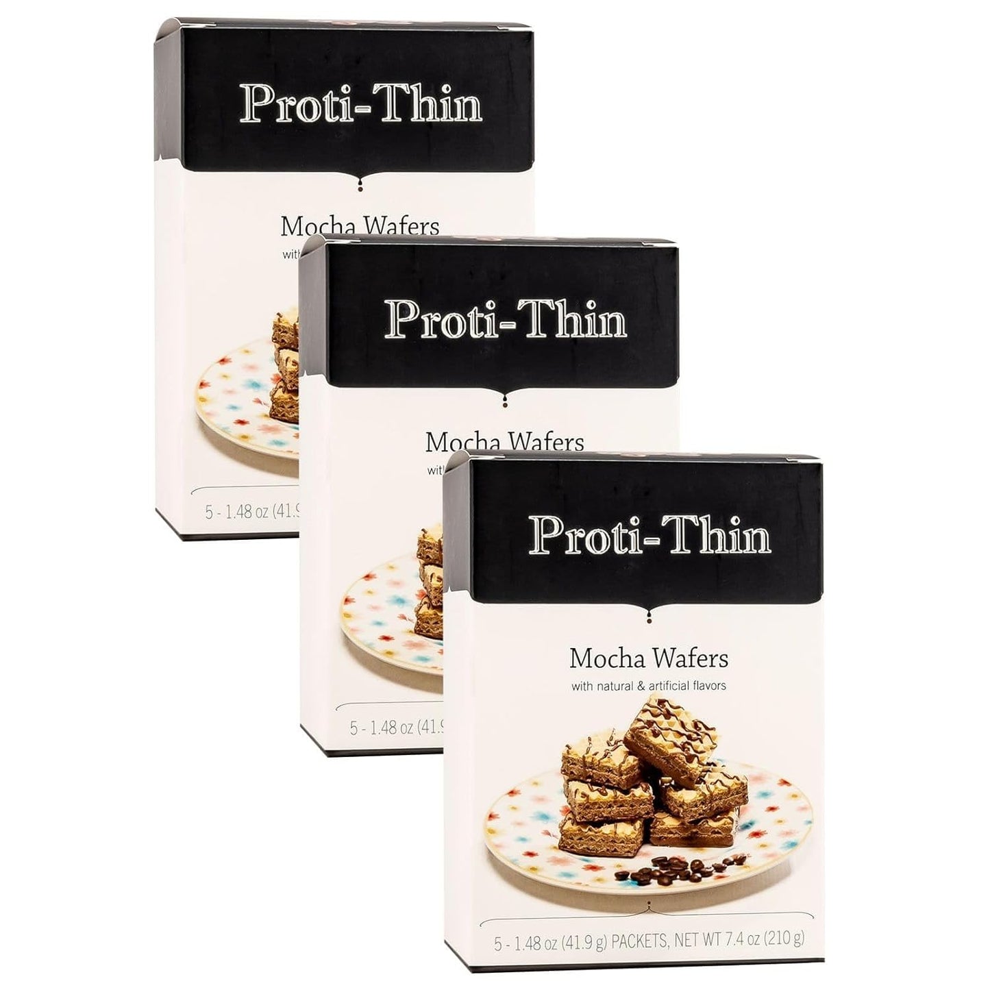 Proti-Thin High Protein Mocha Wafer Squares - Healthy Snack Bars