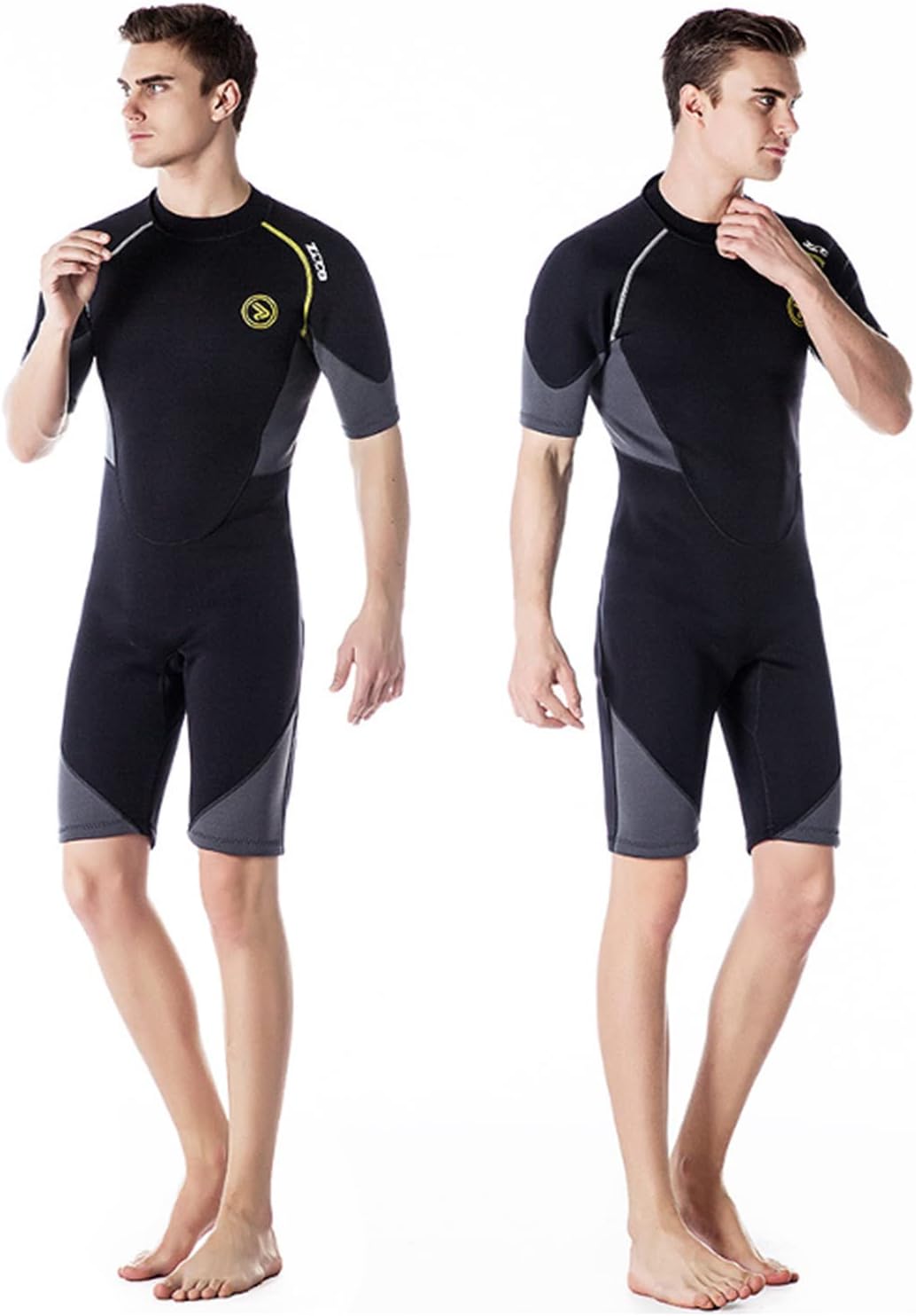 ZCCO Men's 1.5/3mm Premium Neoprene Shorty Wetsuit for Diving
