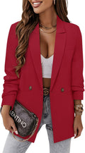 Women Business Casual Blazer Jacket - Polished Workwear Fit