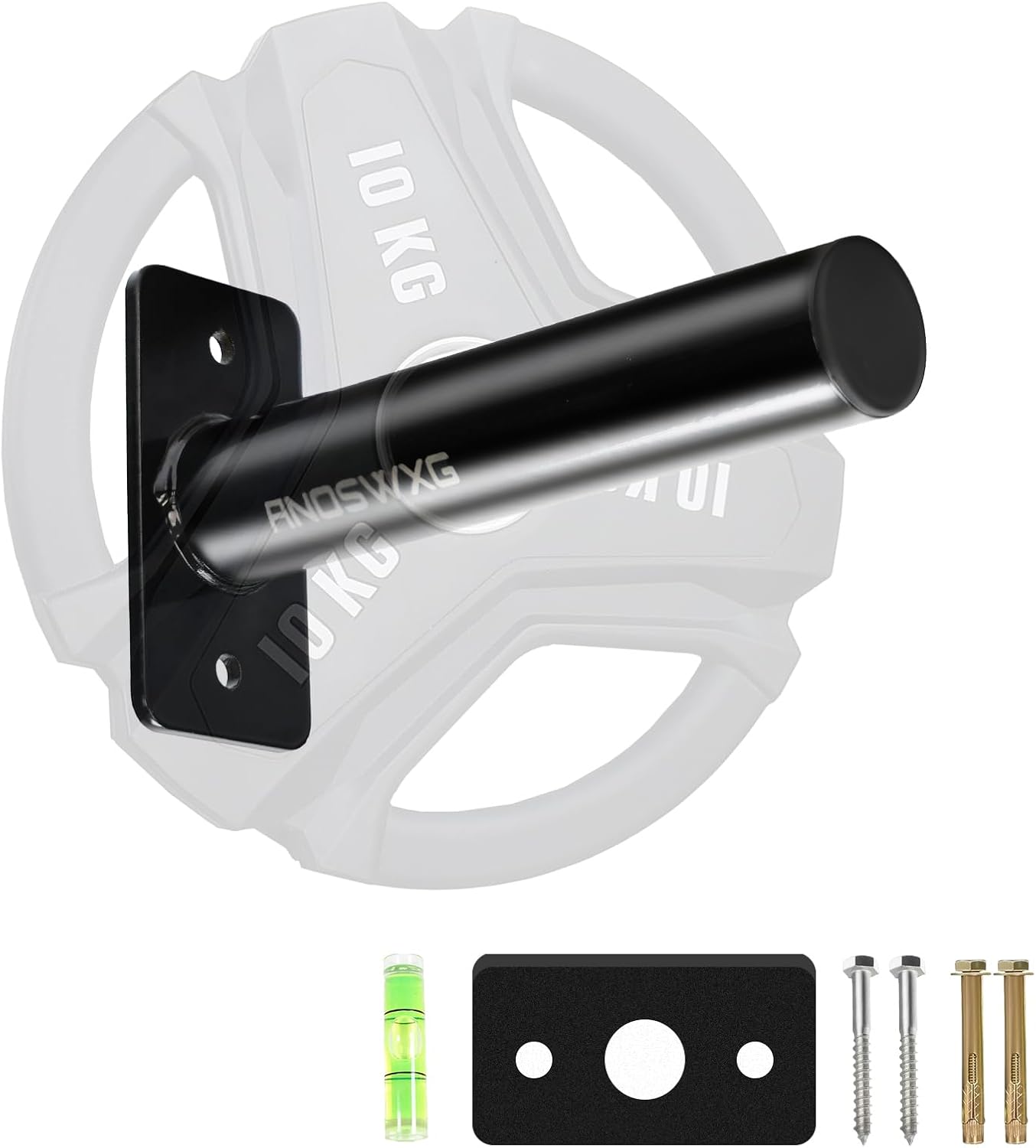Space-Saving Wall-Mounted Plate Rack for Home Gym - ANOSWXG