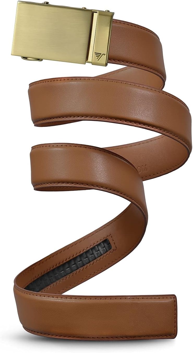 Mission Belt Men's Leather Ratchet Belt for Perfect Fit Every Time