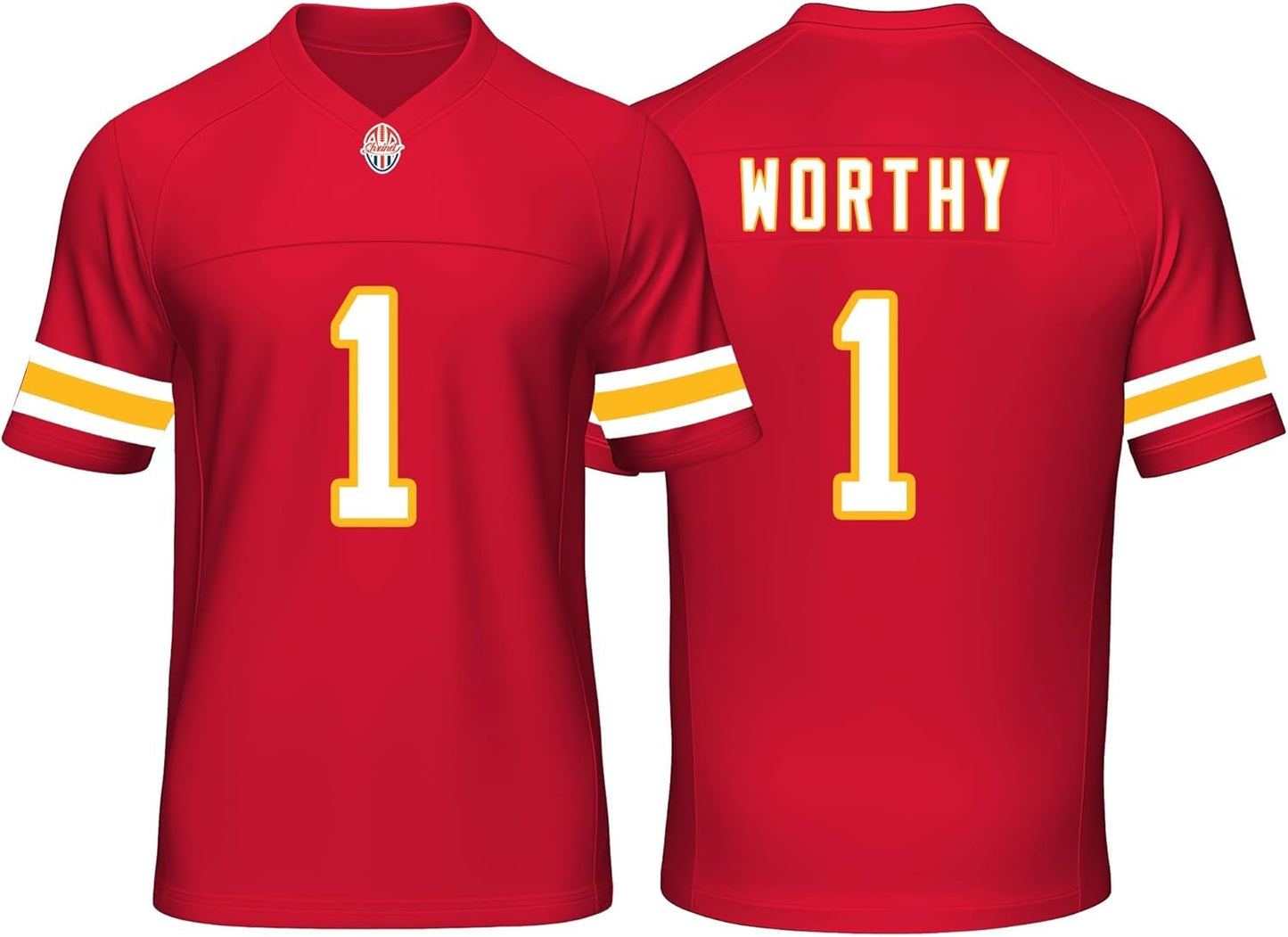 Custom Mens/Youth Football Stitched T-Shirt for Sports Fans