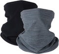 Winter Neck Warmer Gaiter 2 Pack - Soft Windproof Face Mask for Cold
