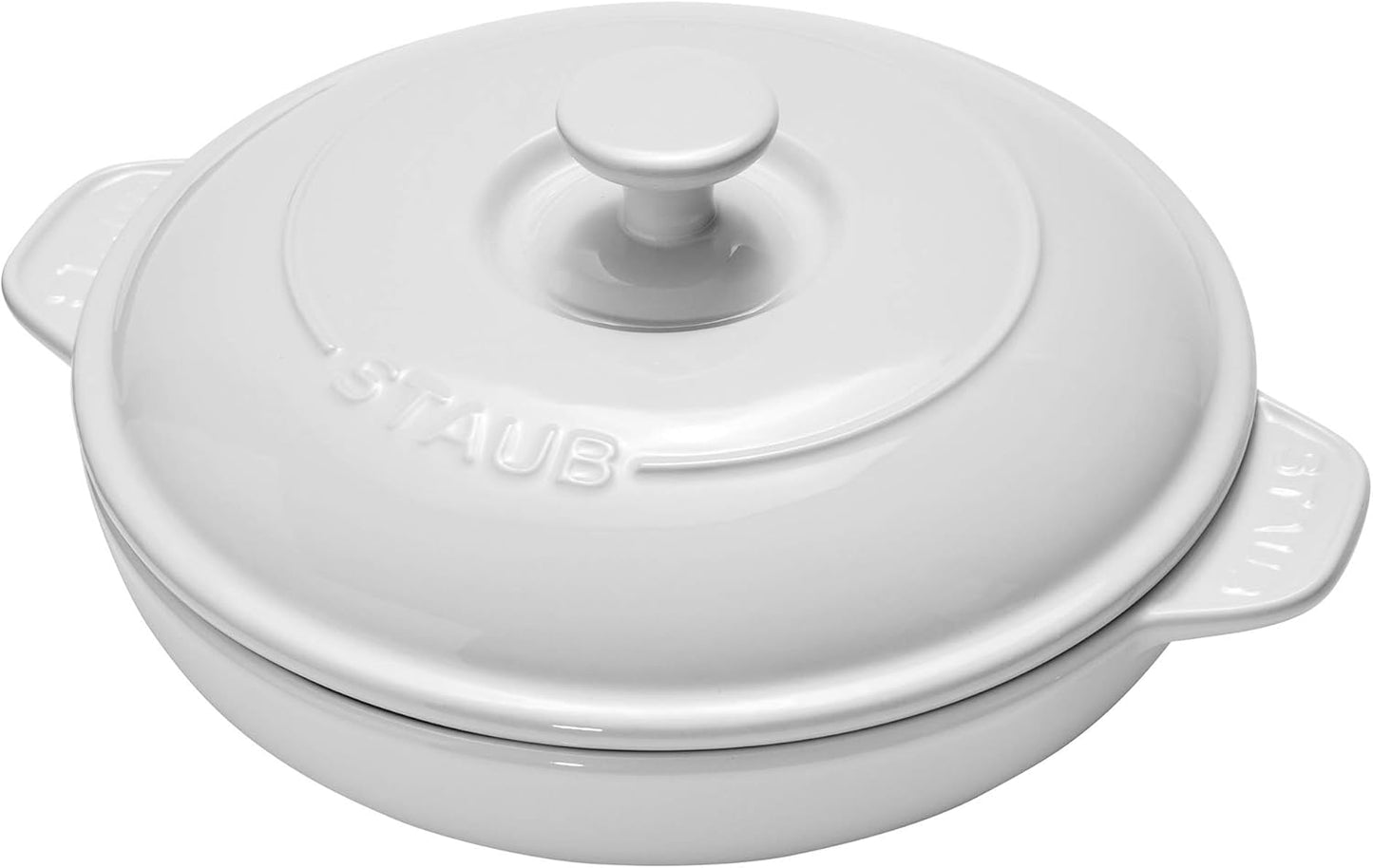 STAUB Ceramic 8-inch Round Covered Brie Baker for Perfect Cheese