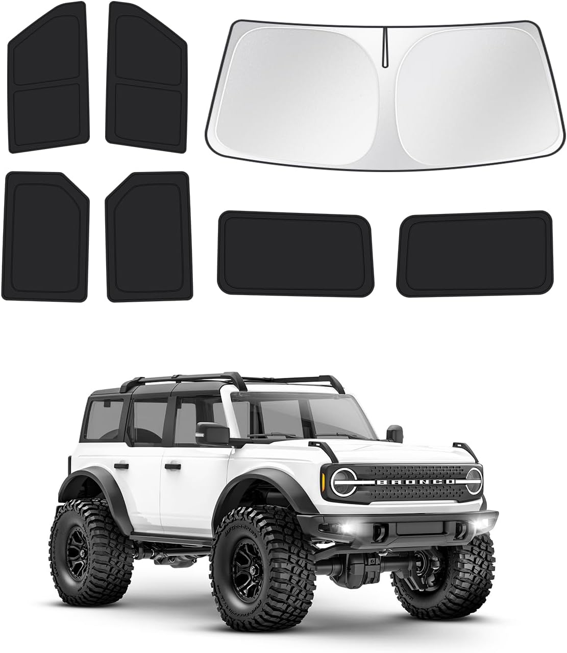 Windshield Sun Shade for 2021-2026 Ford Bronco 4 Door Privacy