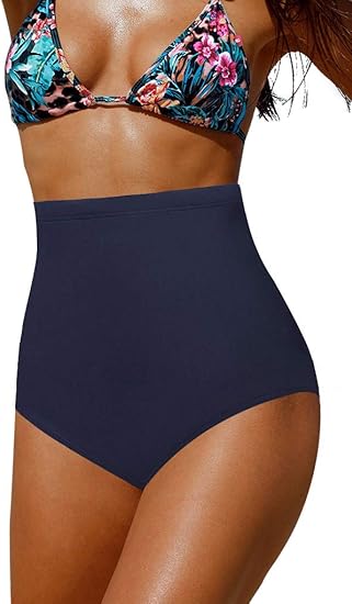 Upopby Women's High Waisted Swimsuit Bikini Bottoms for Comfort