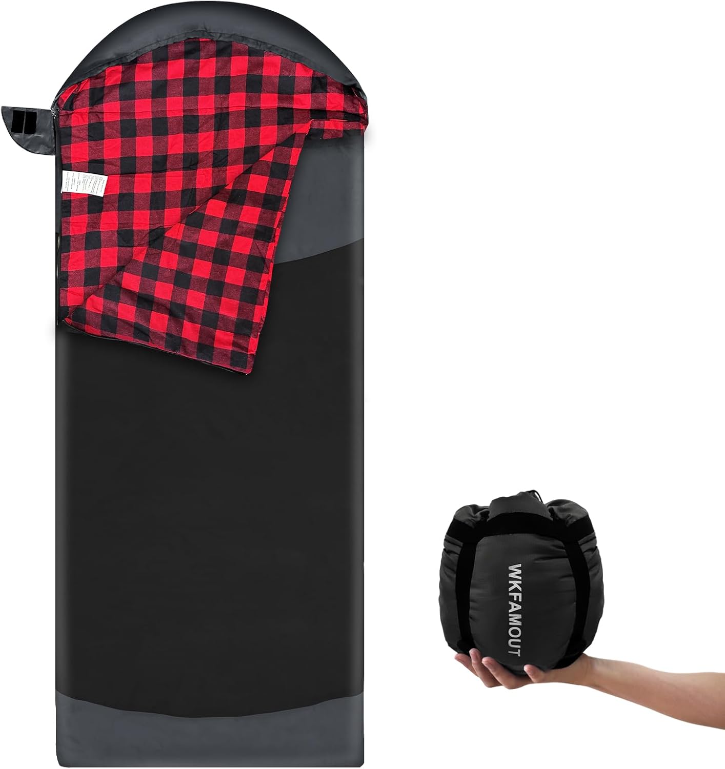 Lightweight Backpacking Flannel Sleeping Bag for Warm Weather