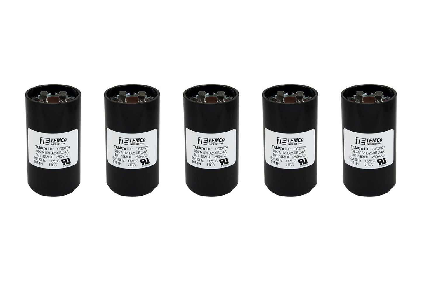 5 Pack 161-193 uF MFD CD60 Start Capacitor for HVAC Needs