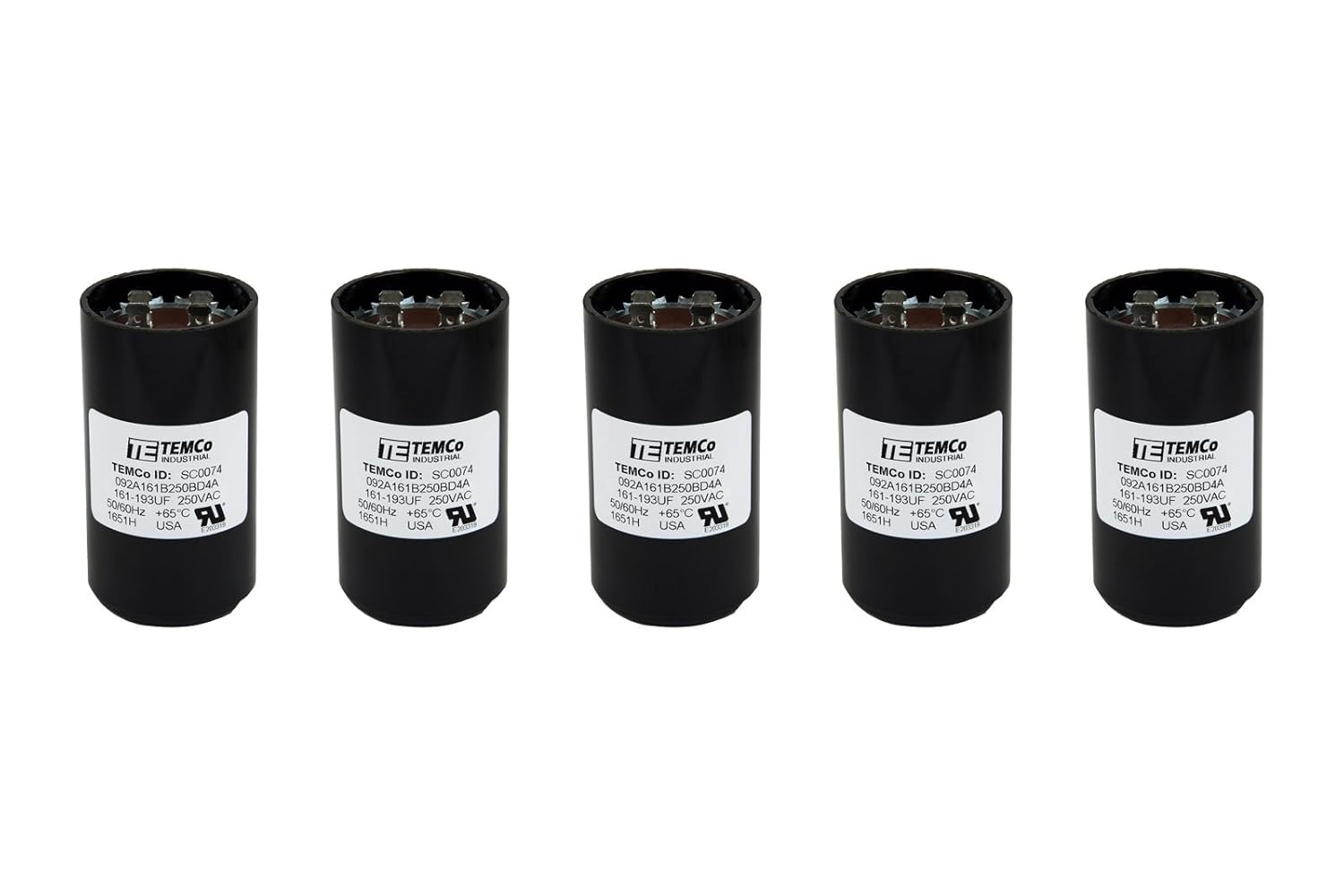5 Pack 161-193 uF MFD CD60 Start Capacitor for HVAC Needs
