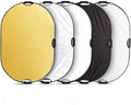 Selens 5-in-1 Oval Reflector with Handle 24 x 36 in - Portable Studio
