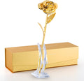 24K Gold Dipped Real Rose - Handpicked Preserved Keepsake