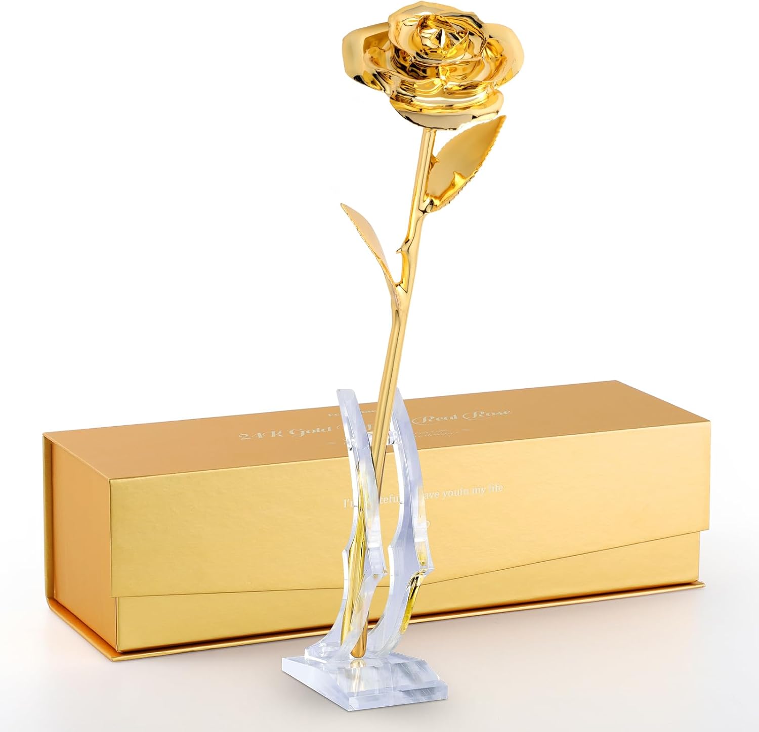 24K Gold Dipped Real Rose - Elegant Romantic Gift for Her