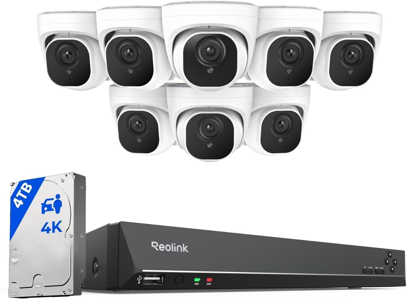 REOLINK 4K PoE Security Camera System with 8MP Clarity