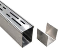 Pool Deck Drain 2-in Wide x 3.3-ft Long - Durable 304 Stainless