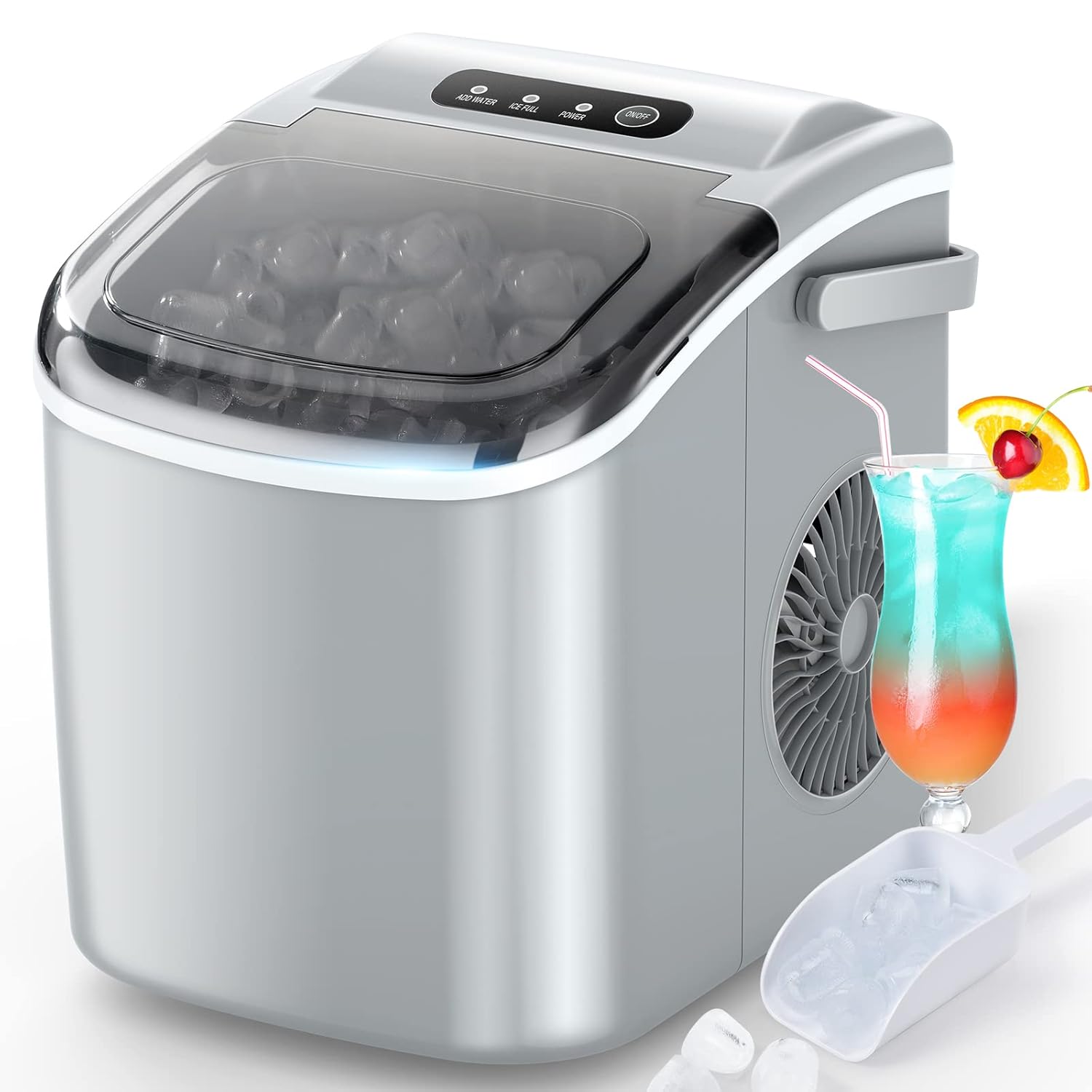 Portable Ice Maker: 9 Cubes in 6 Mins!