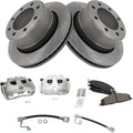 TRQ Rear Brake Pad & Rotor Kit Compatible with 2009-2013 Ram