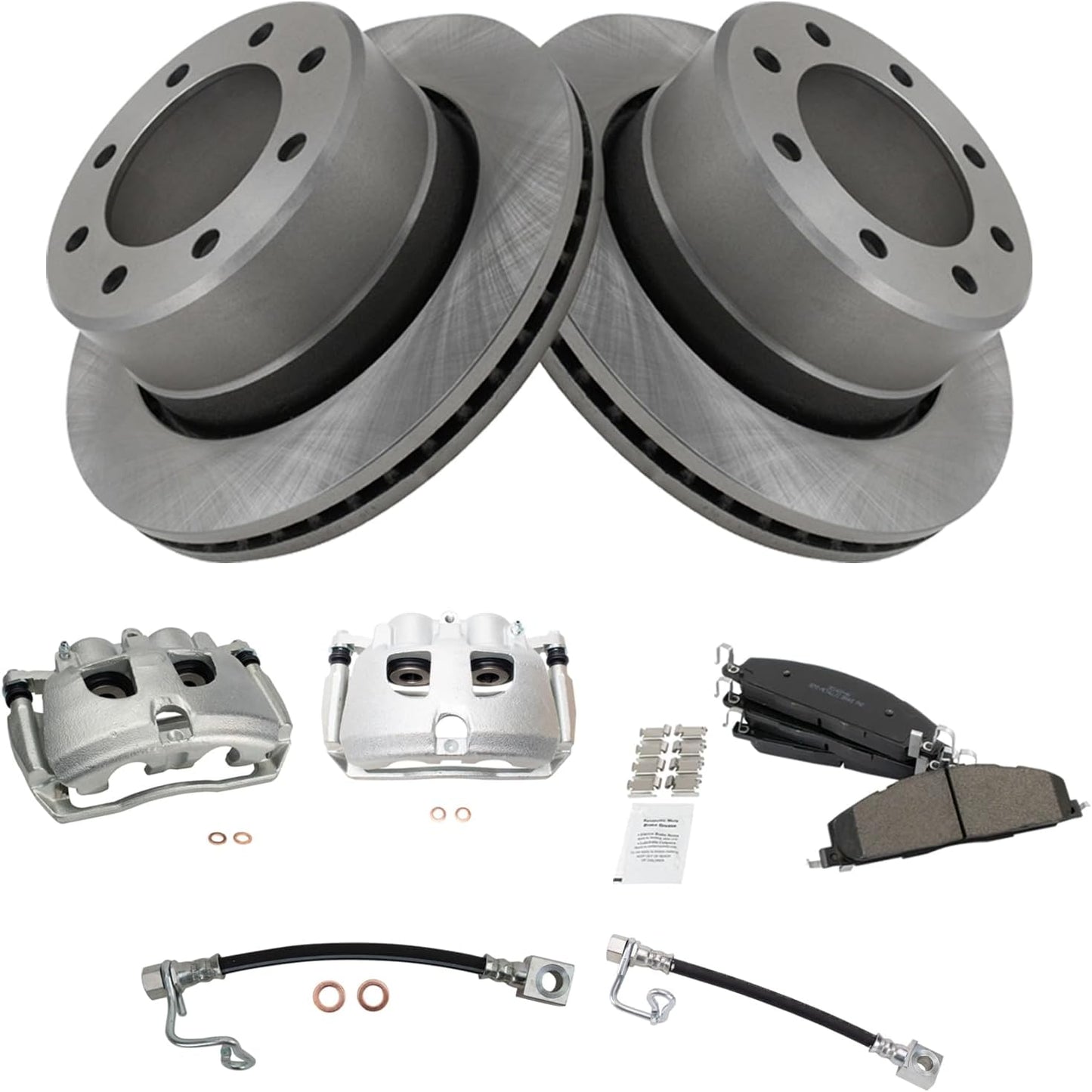 TRQ Rear Brake Pad & Rotor Kit for Dodge Ram 2500 & 3500