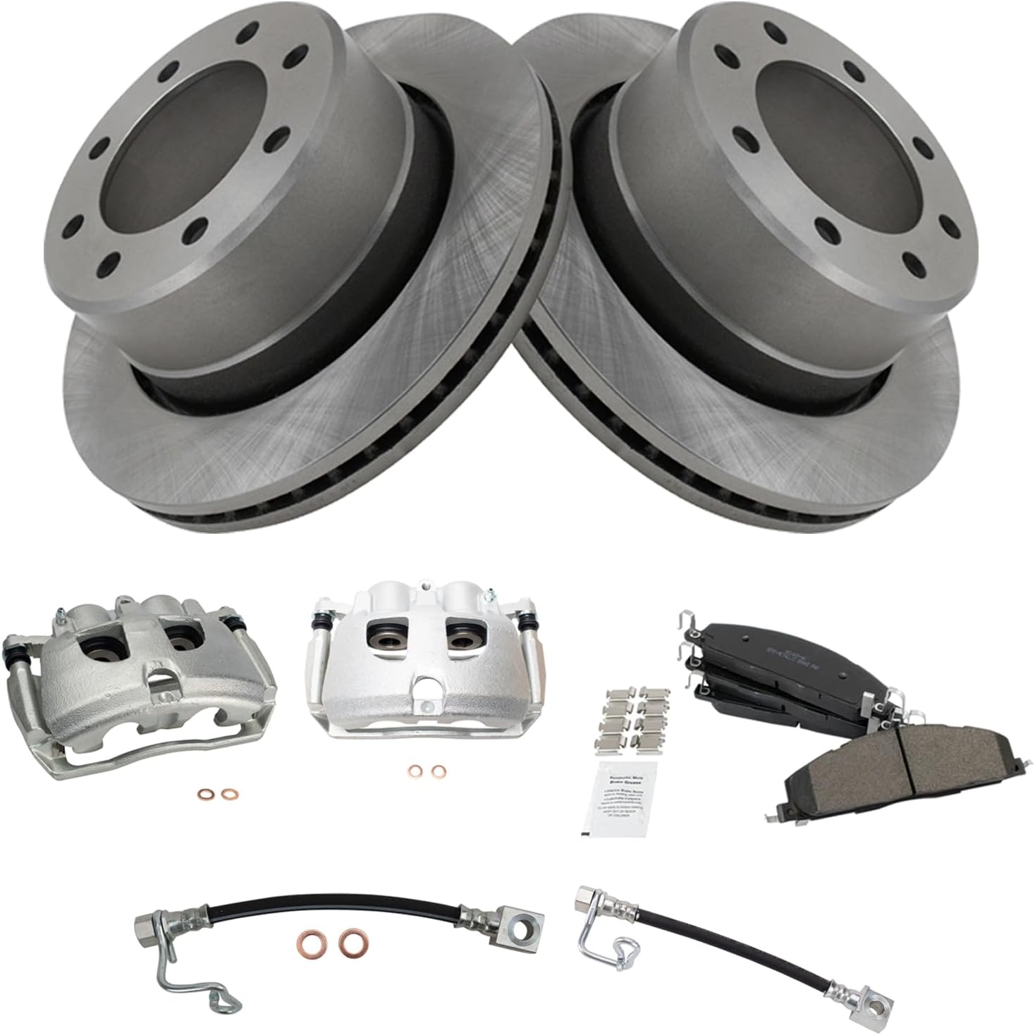 TRQ Rear Brake Pad & Rotor Kit for Dodge Ram 2500 & 3500