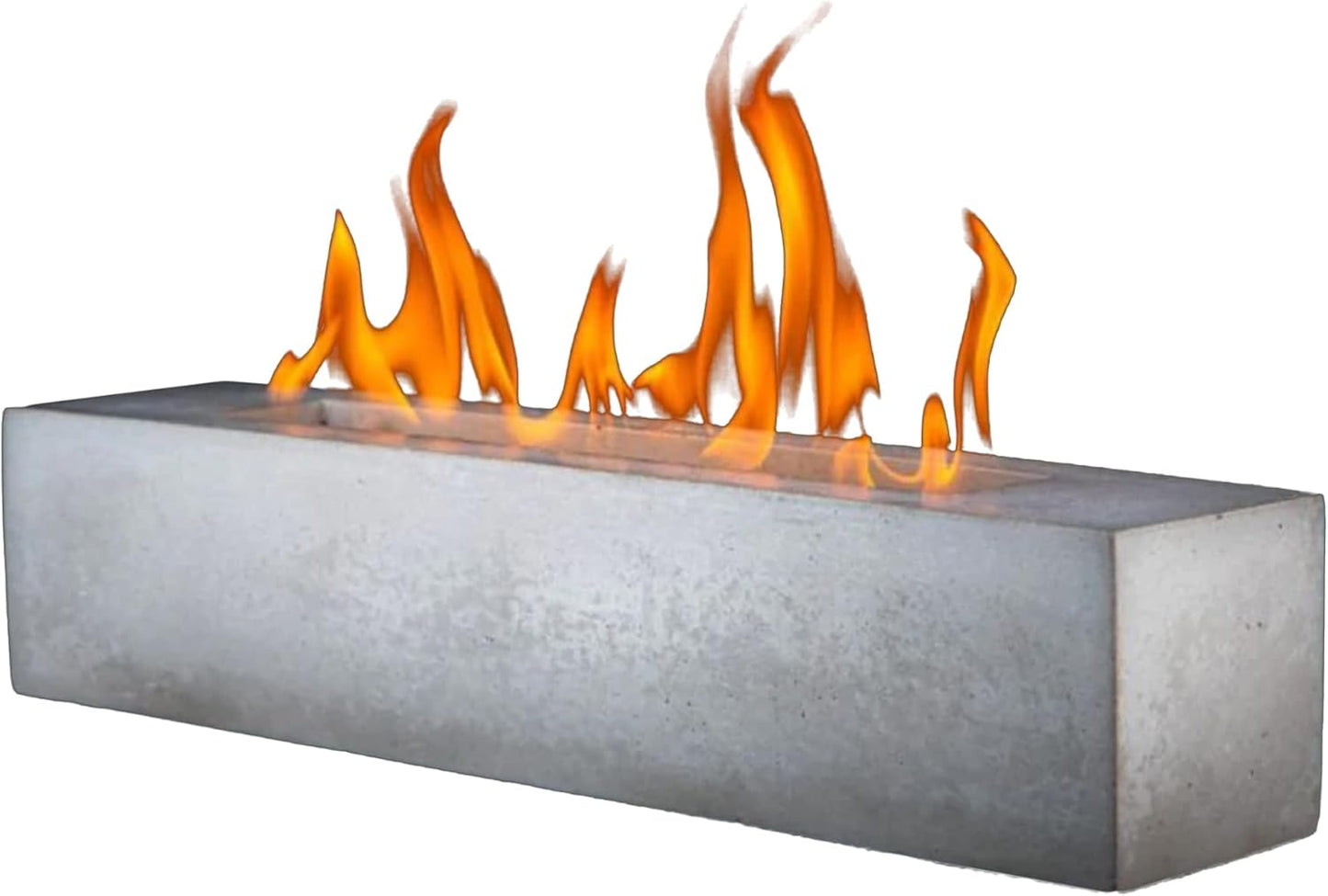 Colsen Gray Rectangular Tabletop Fire Pit - Smokeless & Stylish