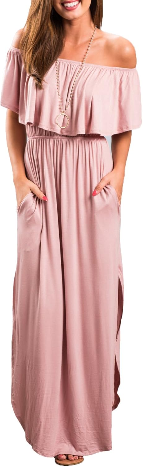 Sarin Mathews Womens Off The Shoulder Ruffle Party Dress