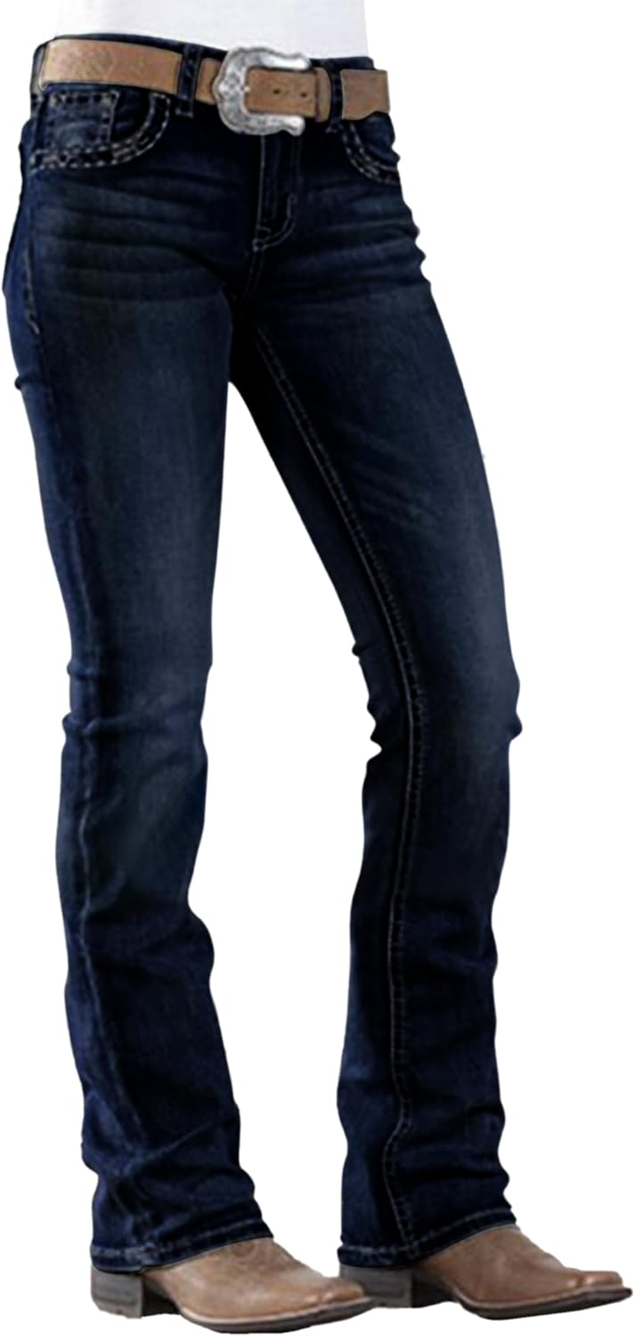 Women's 90s Mid Rise Bootcut High Stretch Denim Pants Review