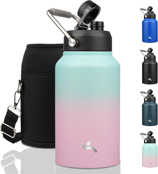 Insulated Water Bottle with Handle - 87 oz Double Wall Jug