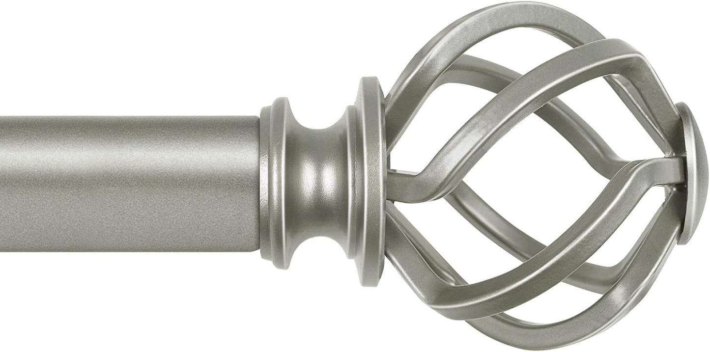 KAMANINA 1 Inch Curtain Rods for Windows 72 to 144 Inches