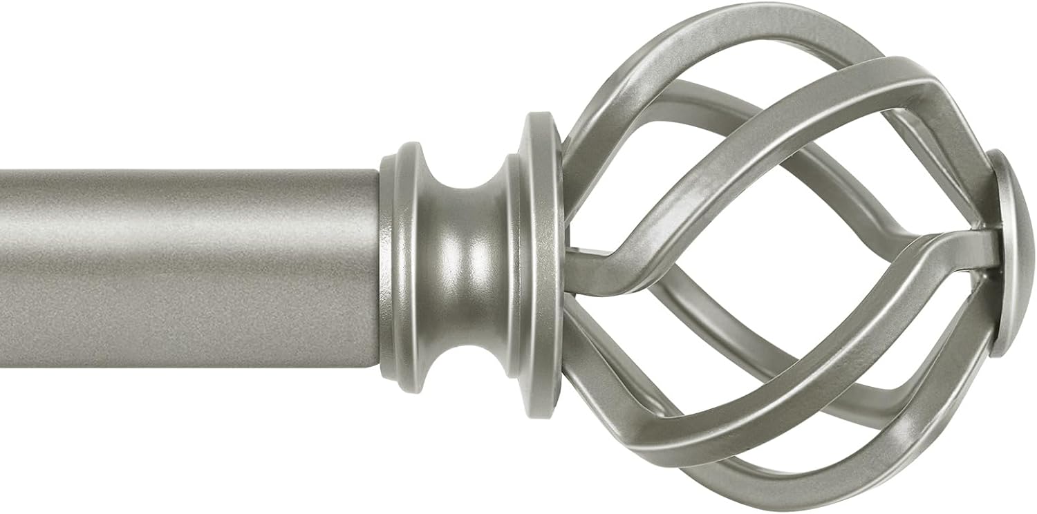 KAMANINA 1 Inch Curtain Rods for Windows 72 to 144 Inches