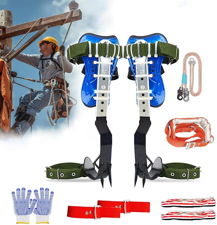 Adjustable Tree Climbing Spikes Set - Secure Grip & Comfort