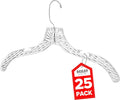 Heavy Duty Plastic Clothes Hangers Set of 25 for Closet Organization
