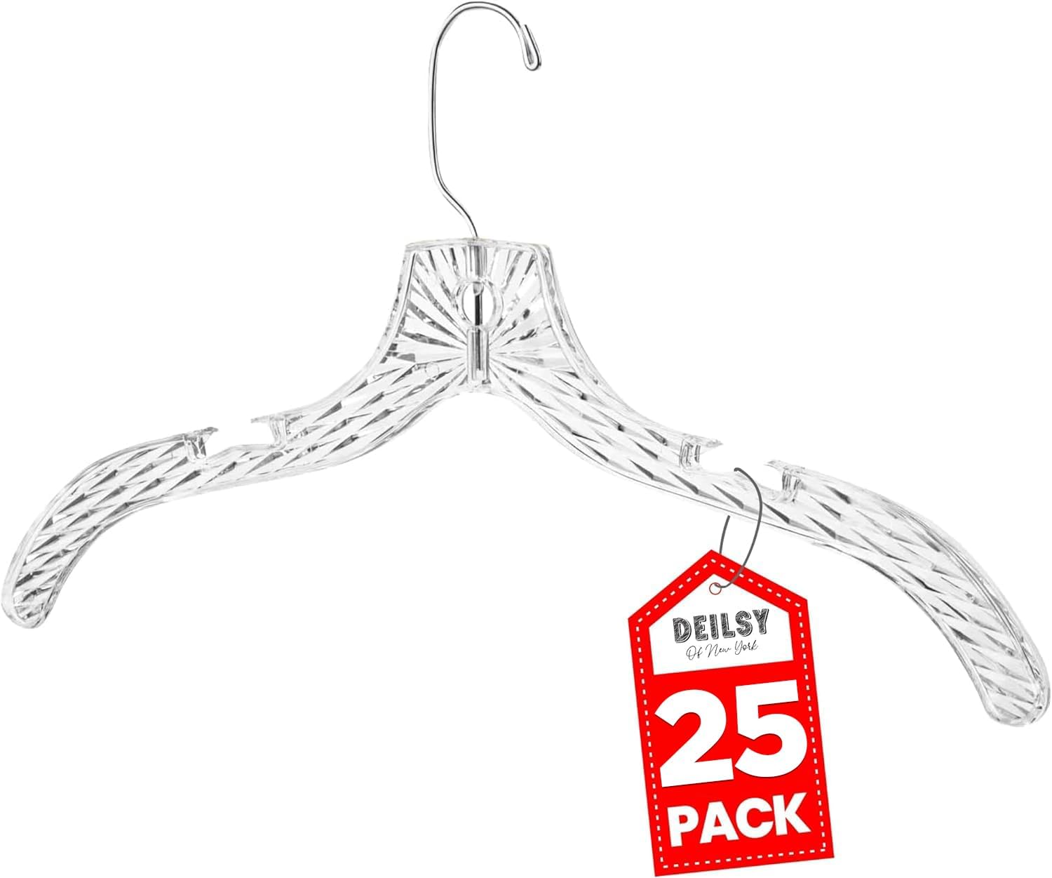 Heavy Duty Plastic Clothes Hangers Set of 25 for Closet Organization