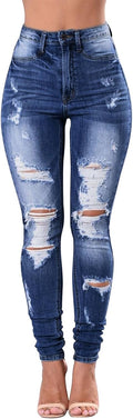 KUNMI Womens High Waisted Skinny Stretch Butt Lifting Jeans - Slim