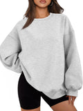Womens Oversized Crewneck Hoodies Fleece Sweatshirt - Comfy Fall Layer