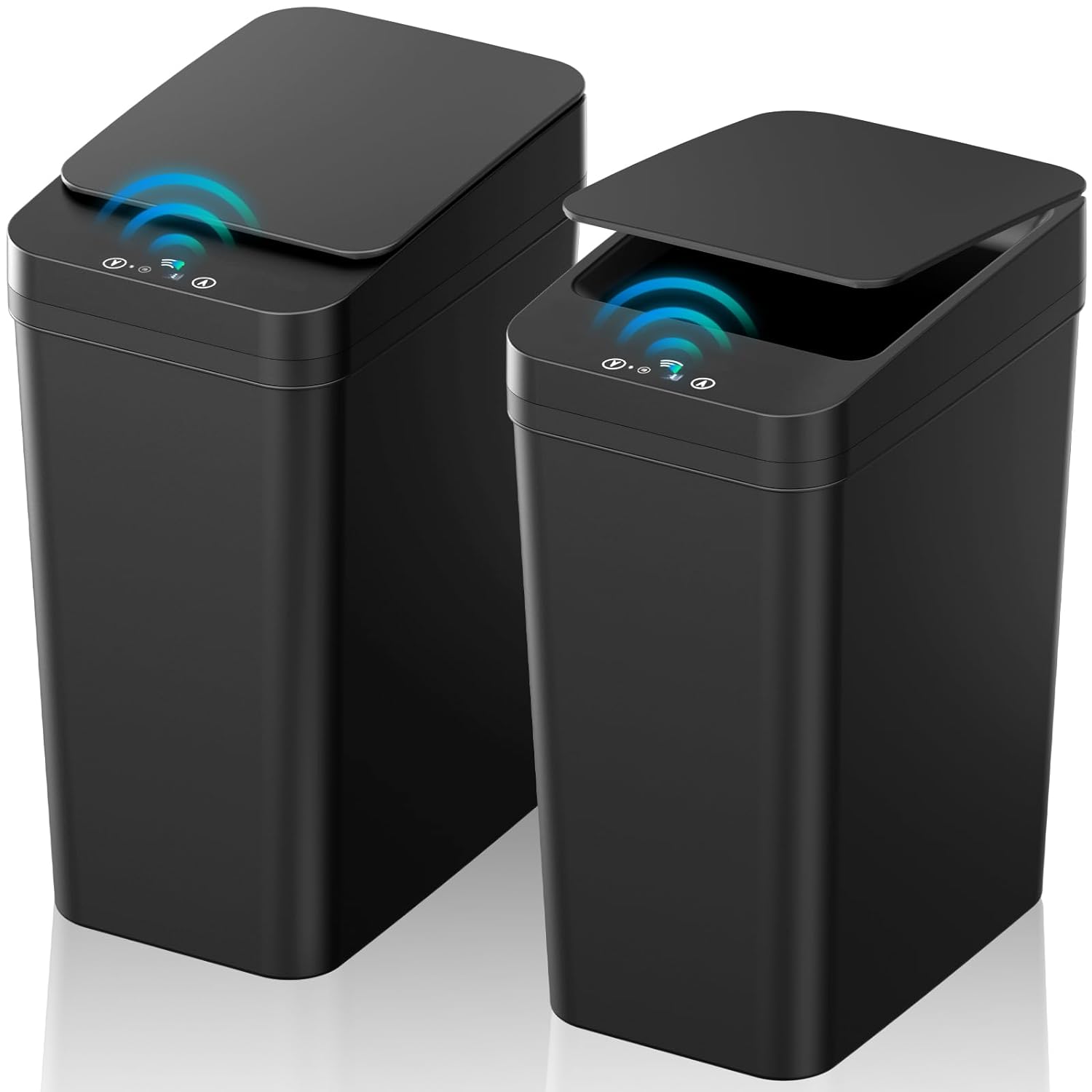 Touchless Bathroom Trash Can with Lid - Smart Motion Sensor Bin