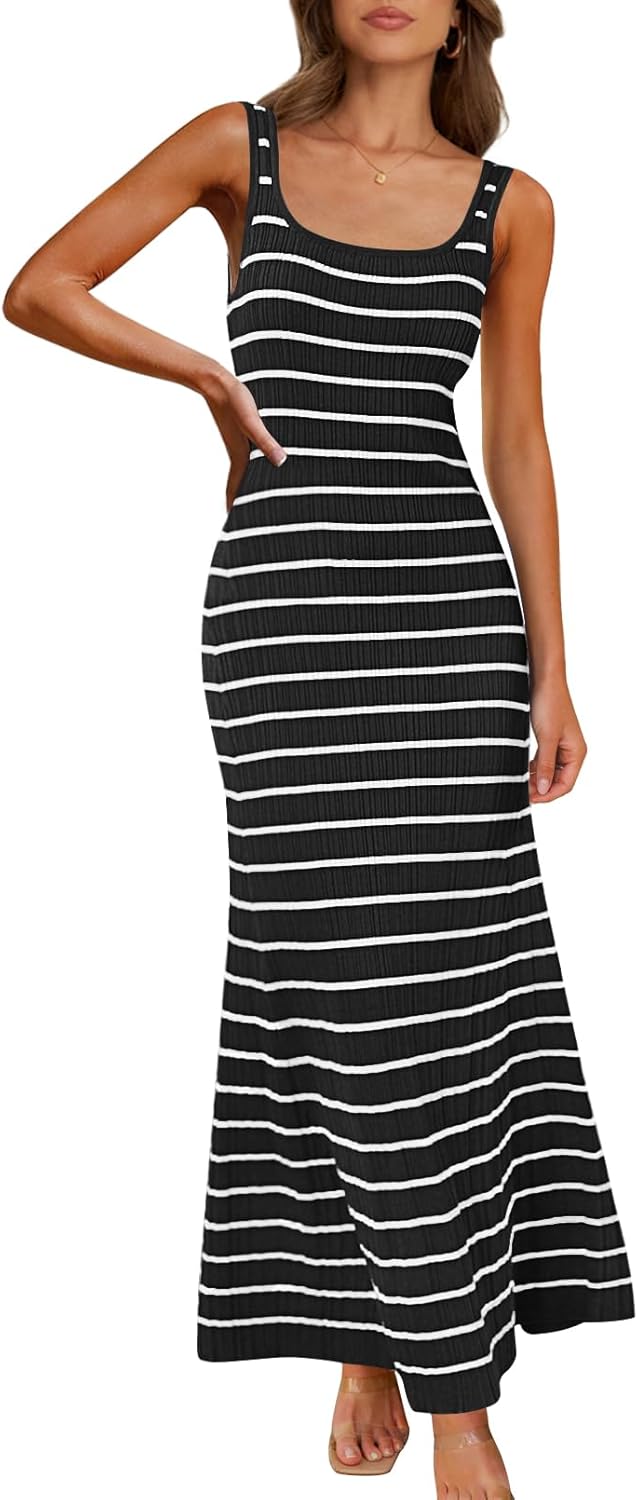 Stylish MEROKEETY Women's Sleeveless Summer Tank Dress for 2025