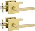 Gold Passage Door Handles for Hallways & Closets - Brushed Gold levers
