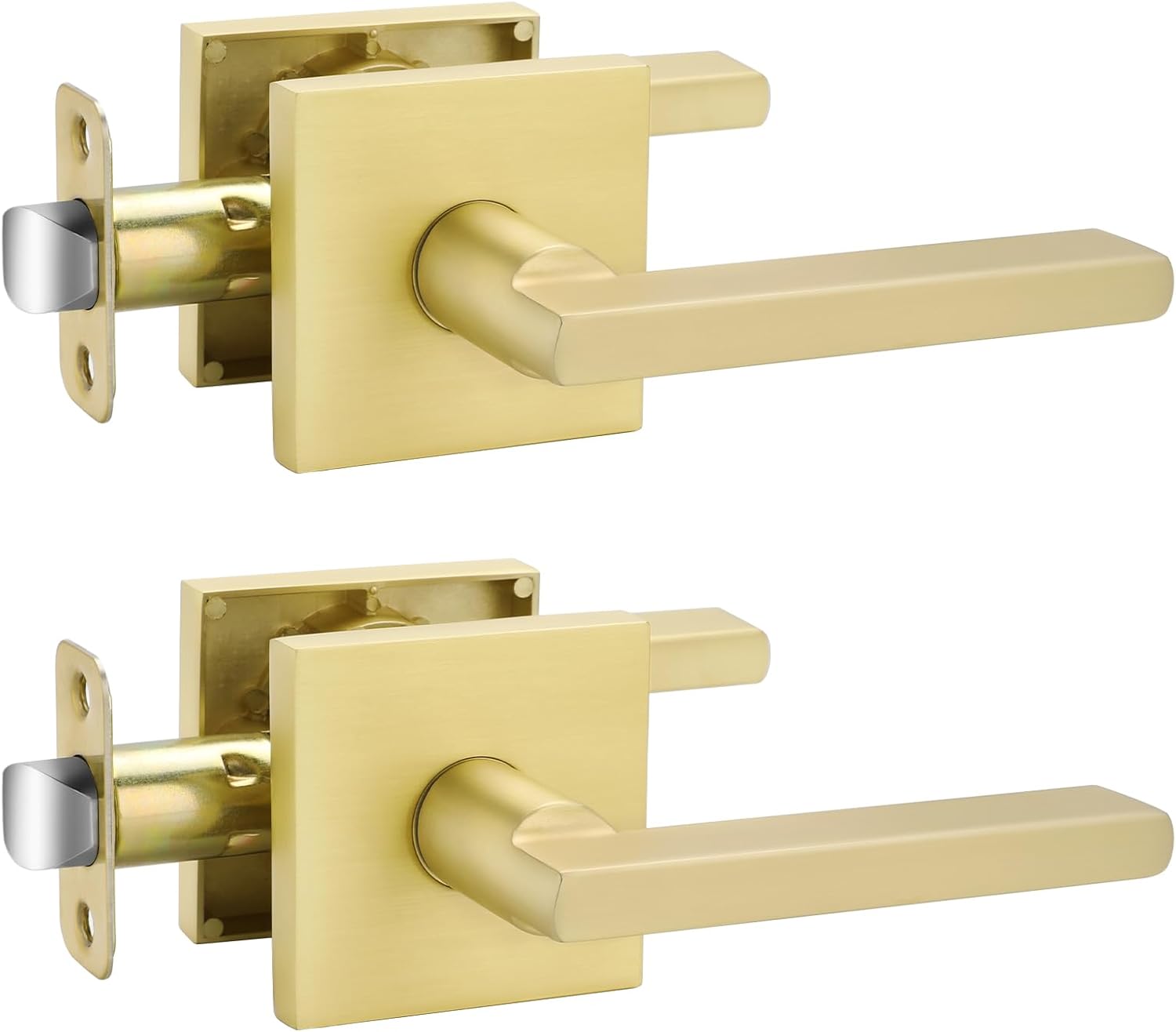 goldenwarm Gold Passage Door Handles for Hallways & Closets