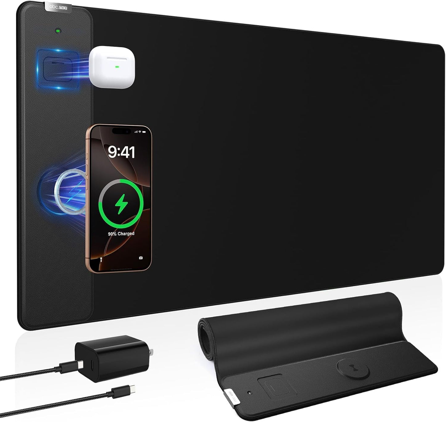 Magnetic Wireless Charging Mouse Pad for Gaming & Office Use