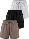 Womens High Waisted Sweat Shorts 3 Pack - Comfortable Summer Lounge