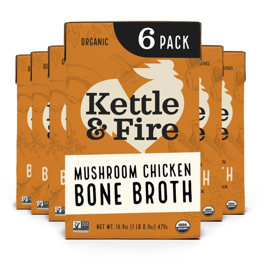Kettle & Fire Mushroom Chicken Bone Broth for Keto Diets