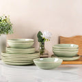 24pc Ceramic Dinnerware Set for 8 - Handmade Reactive Glaze Stoneware