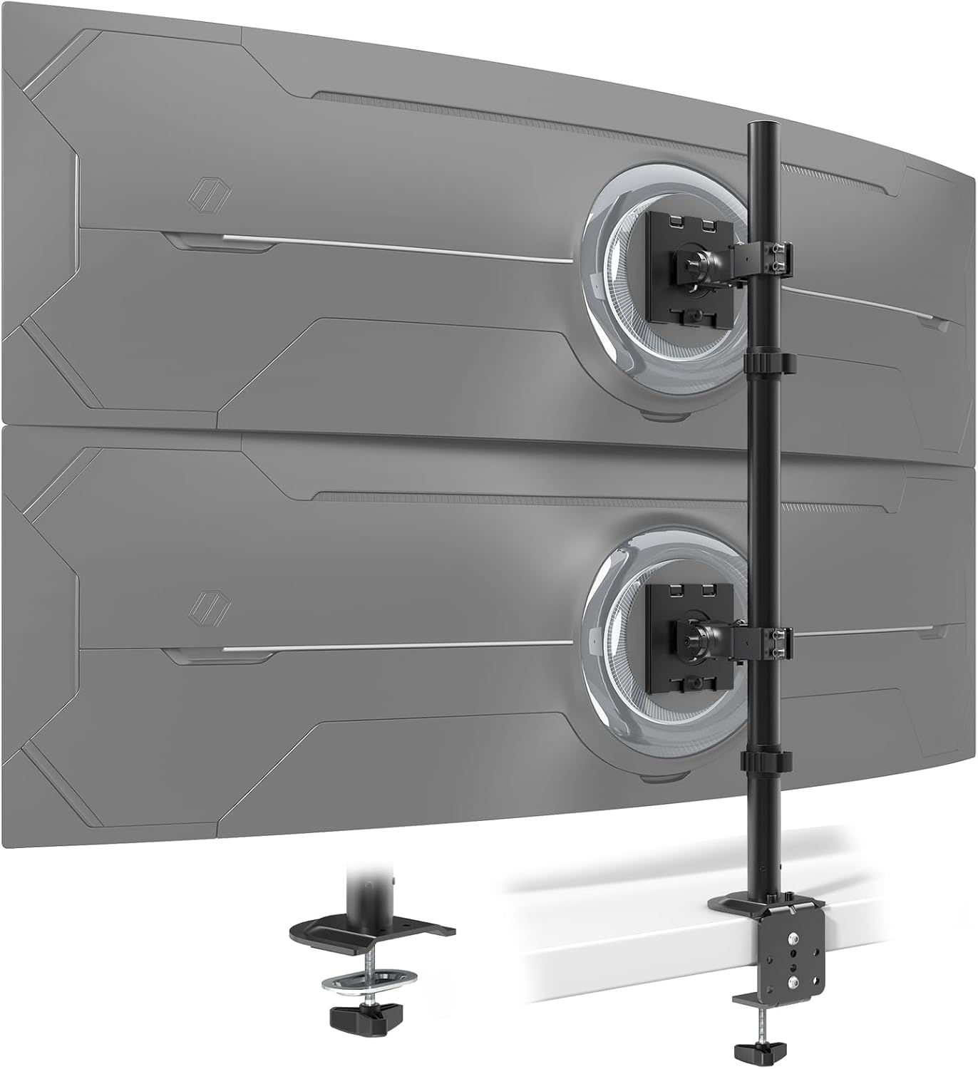 Heavy-Duty Dual Vertical Monitor Arm for 49in Ultrawide Screens