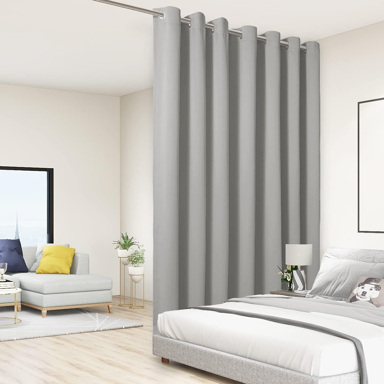 BONZER Room Divider Curtain for Total Privacy and Darkening