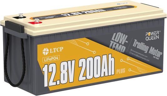Power Queen 12V200Ah PLUS LiFePO4 Battery for Trolling Motor