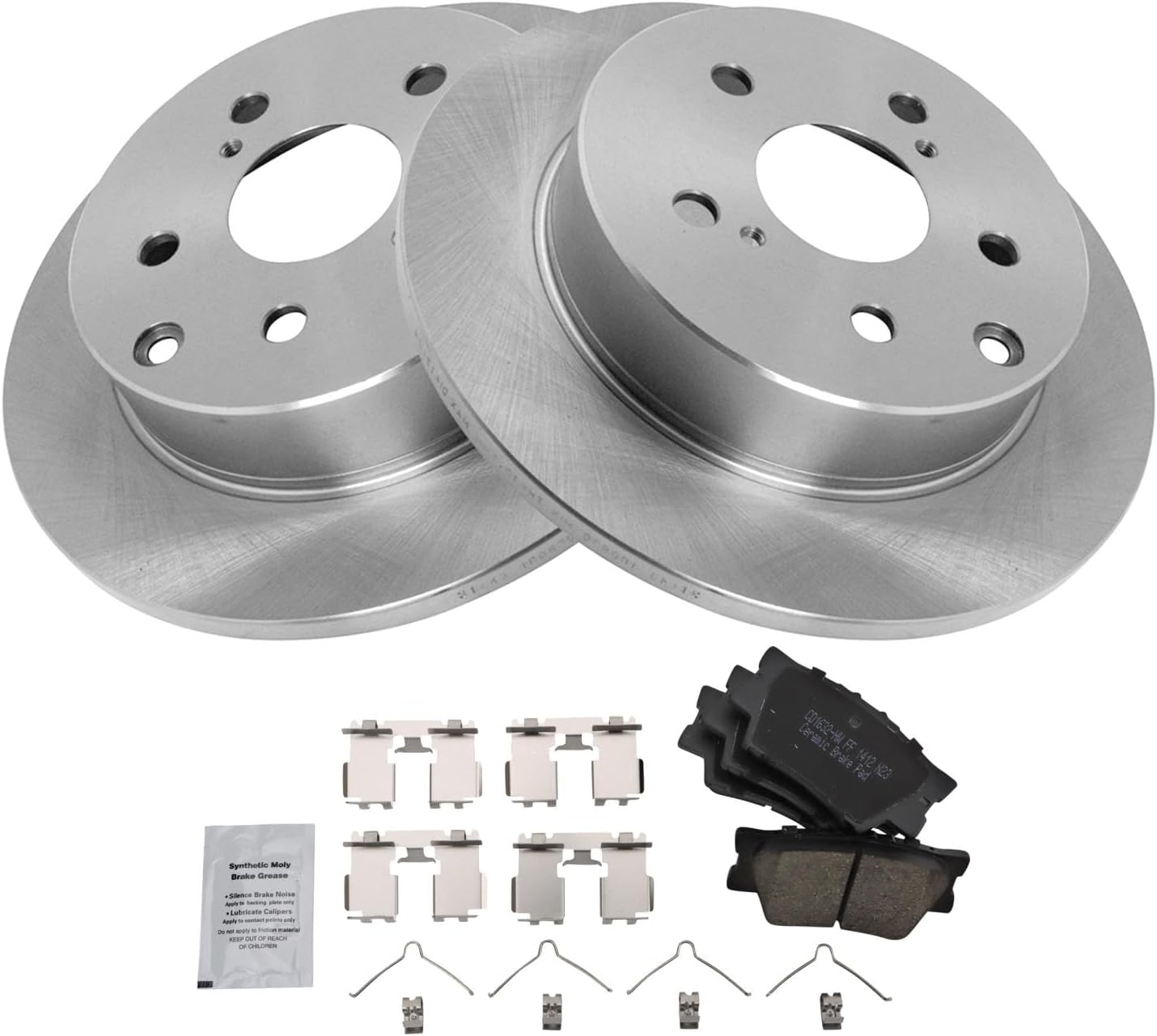 TRQ Rear Brake Pad & Rotor Kit for 2010-2012 Lexus HS250h